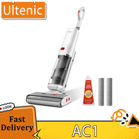 Ultenic AC1 Cordless Wet Dry Vacuum Cleaner, 15KPa Suction, 2L Water Tank, Dual Edge Cleaning, 45min Runtime, Smart LED Display