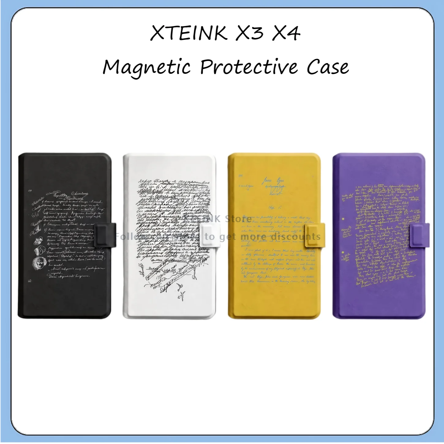 For XTEINK X3 X4 E-Ink Ebook Reader Magnetic Protective Folio Case Slim Portable Forest Nature Cover Chinese Style TPU Gift