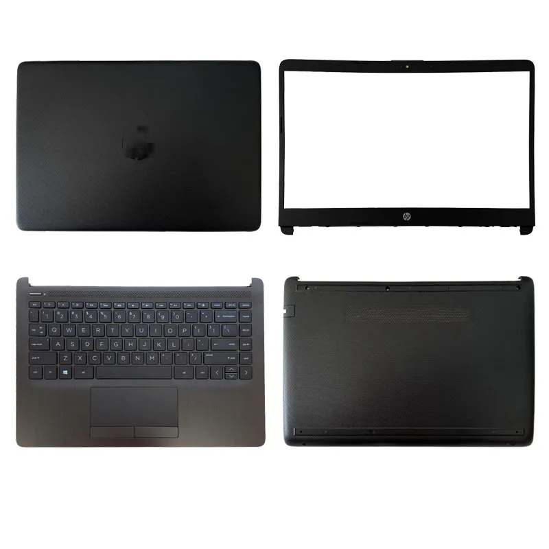 For The New HP 14-CF 14-DF CR DP DK TPN-I135 LCD Back Cover / Front Bezel / Palm Rest / Bottom Cover Black