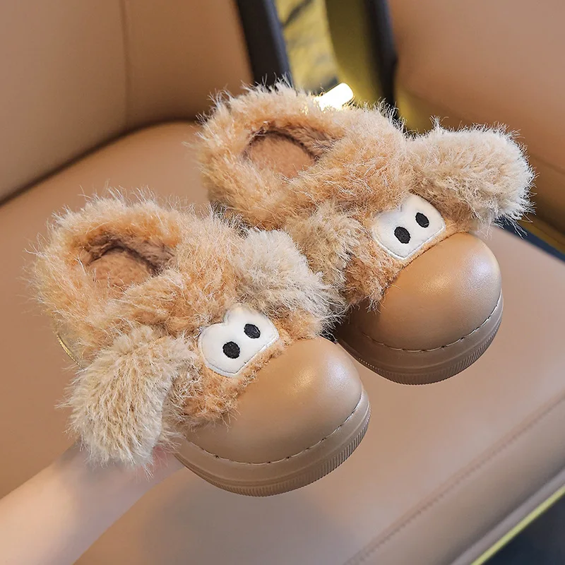 الكرتون الكلب الاطفال النعال الشتاء لطيف الحيوان أفخم الدافئة الفتيان الفتيات النعال إيفا لينة أسفل الأطفال أحذية الملاعب المغطاة