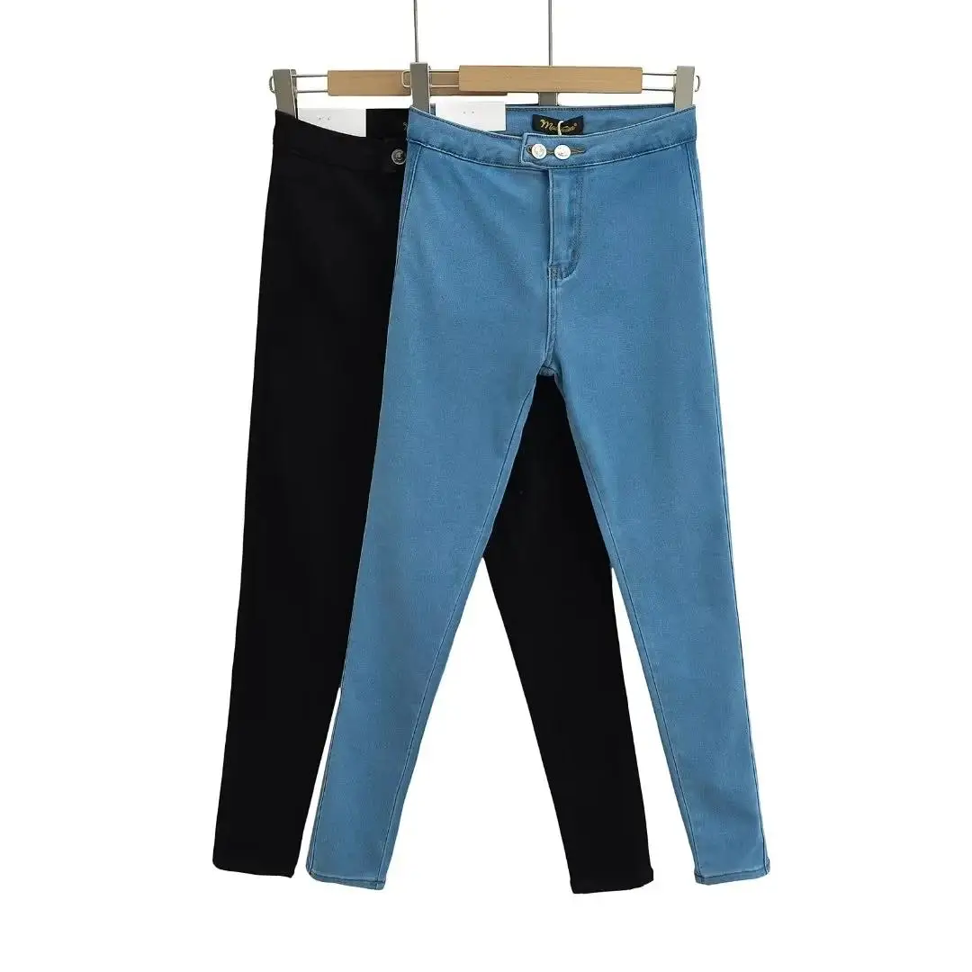 Superelastische Damen-Bleistiftjeans mit hoher Taille, enge Passform, Hüften, die hohe Taille und Bauchkontrolle verbessern, lange Hosen, Herbstsaison