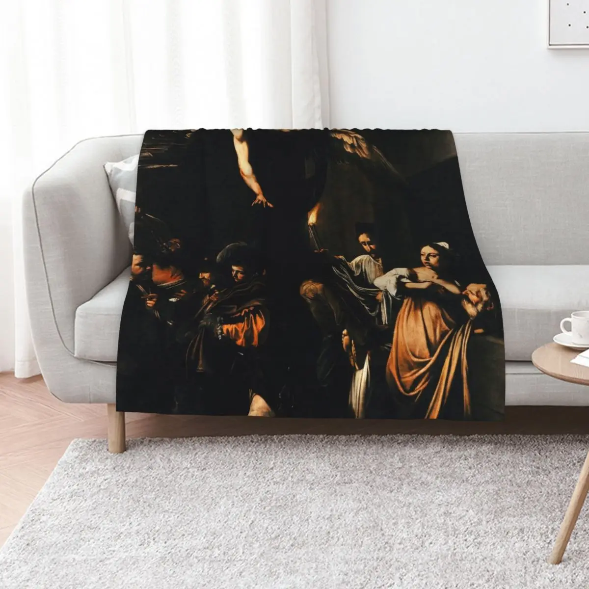 Caravaggio - The Seven Works of Mercy Throw Blanket bed plaid heavy to sleep Softest Soft Plaid Summer Blankets