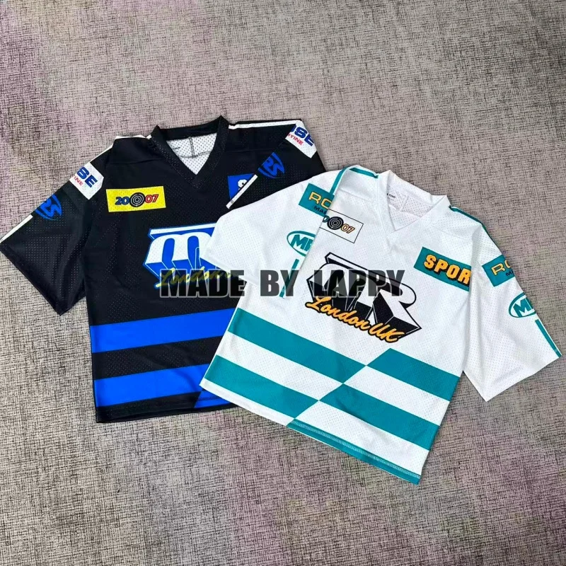 

Martine Rose винтажный принт модный дышащий сетчатый трикотаж мужская женская негабаритная спортивная футболка свободного покроя