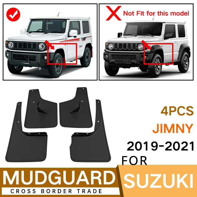 For Suzuki Jimny 2019-2021 Car Mud Flaps Durable Splash Guards Custom Fit All-Weather Protection Modification