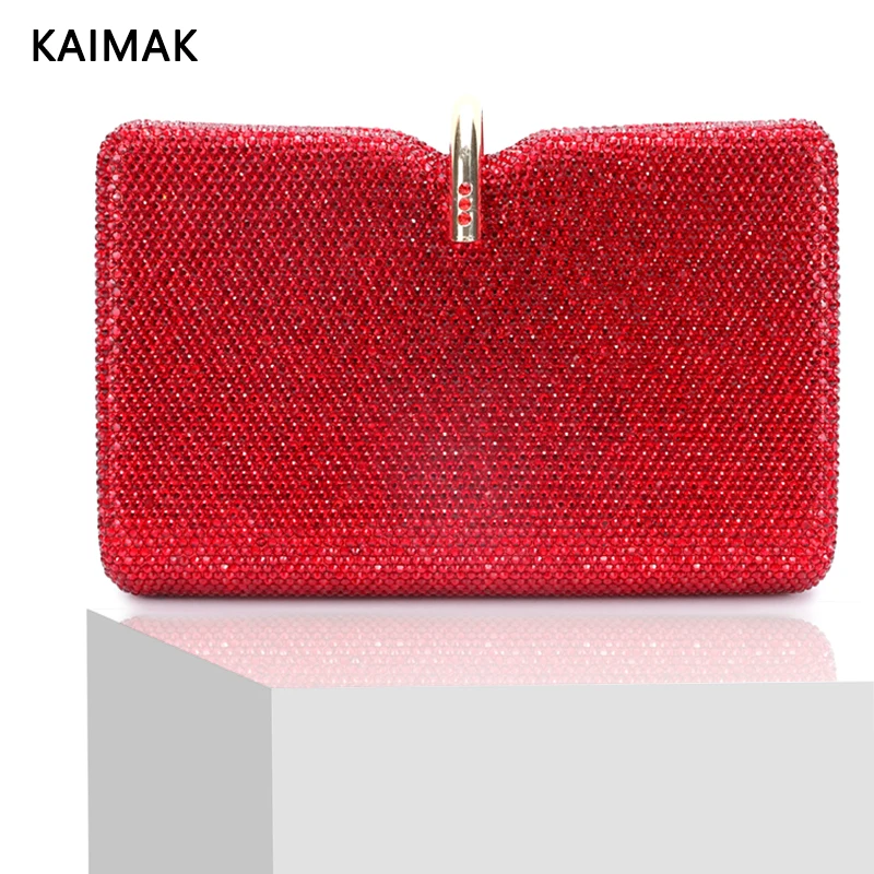 

Latest Design Fashion Crossbody Bag Luxury Ladies Bag Wedding Red Evening Bag Christmas Gift Crystal Diamond Dinner Clutch Bag