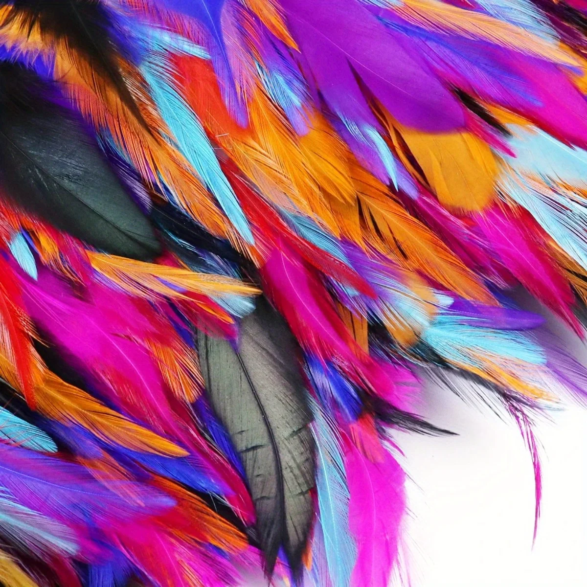 1 メートルふわふわオンドリの羽リボンフリンジ 10-15 センチメートル Tassless 工芸品ドレス装飾ナチュラルカラーチキン羽アクセサリー