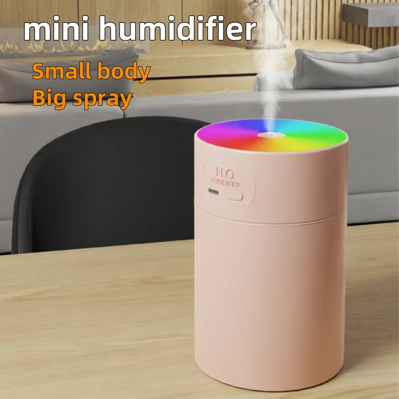 200ML Car Air Humidifier Portable Mini Spray Mist Humidifier with LED Light USB Powered Essential Oil Diffuser For Bedroom Home
