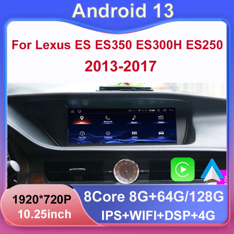 

Android 13 8+128G Wireless Auto Carplay Car Dvd Player for LEXUS ES ES200 ES300H ES250 ES350 Radio Navigation Multimedia Stereo