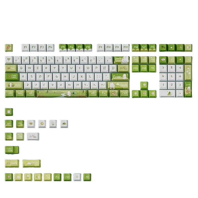 Noppoo Keycaps Mechanical Keyboard Factory High Sublimation Keycaps Complete Set Pbt Material Customized 126 Additional Keycaps