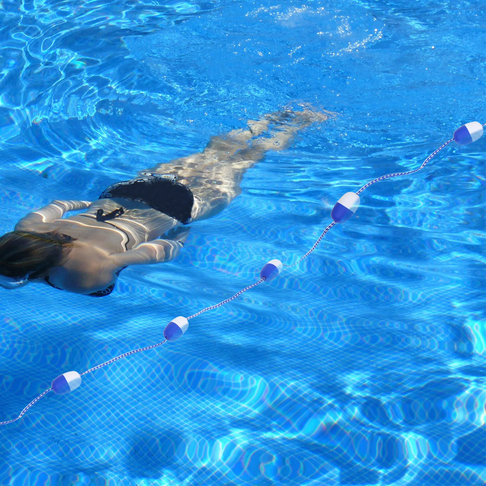 

1Pcs Swimming Pool Safety Rope Floating Lane Divider Durable Nylon Aluminum ABS 20ft Buoys Anti-Uv Oxidant Swimming