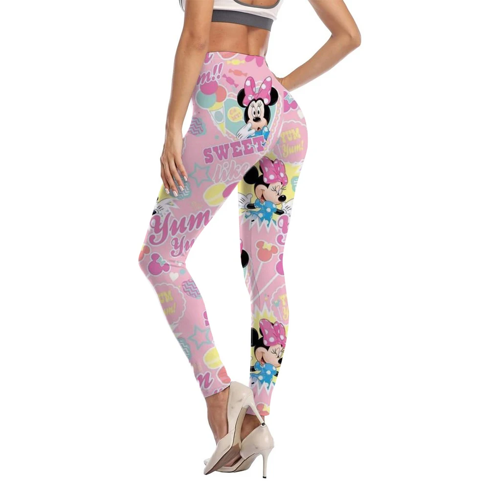 Disney Mickey Mouse print Gym Leggings Women Yoga Pants Booty Lifting Leggings Pants Women camouflage Clothing Fitness Wear