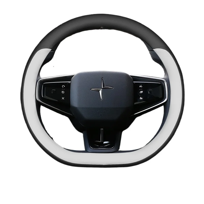 

Для Polestar 1/2/3/4 кожаный чехол на ручку автомобиля, противоскользящий и впитывающий пот чехол на руль
