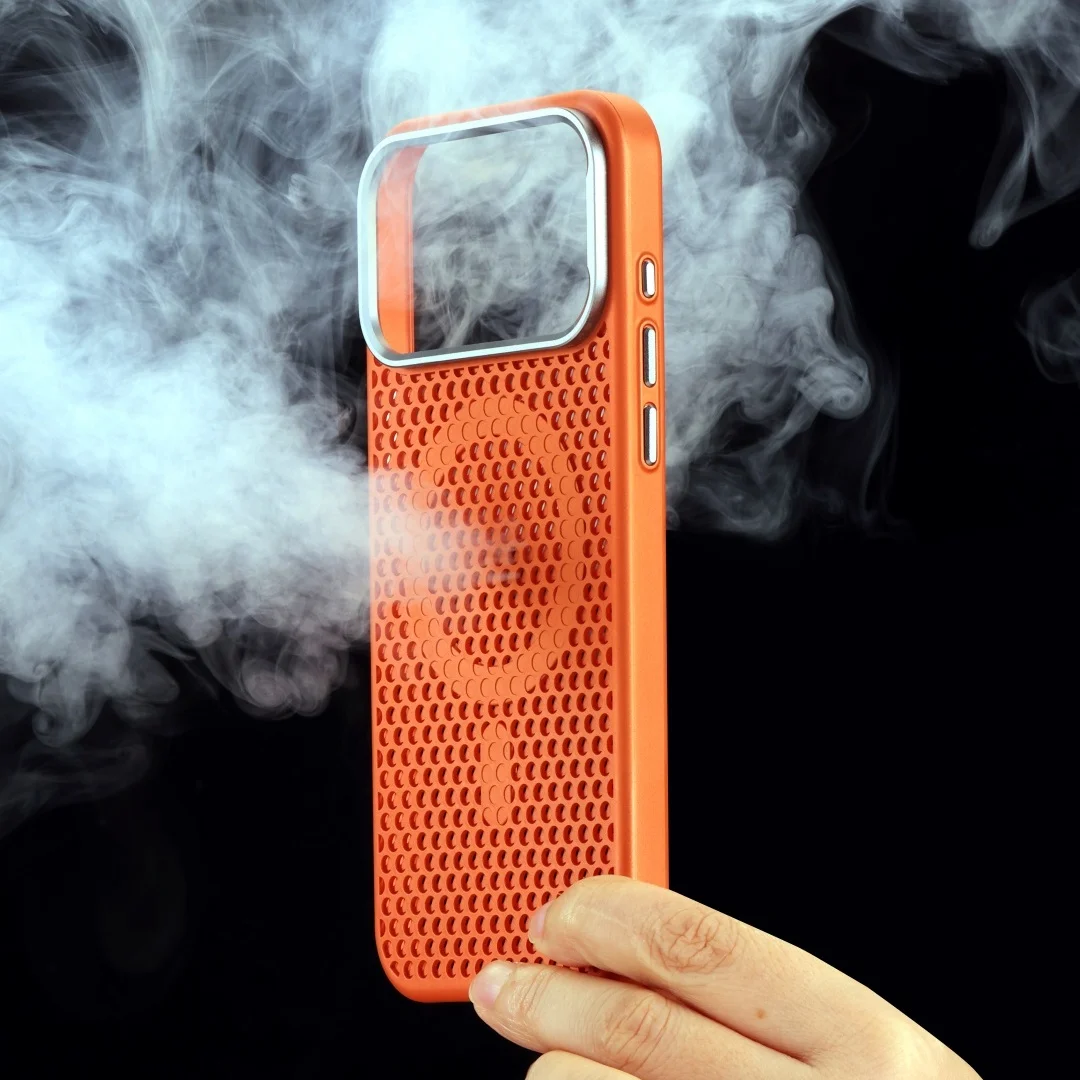 For Magsafe Magnetic Dissipate Heat Breathable Grid Case For
