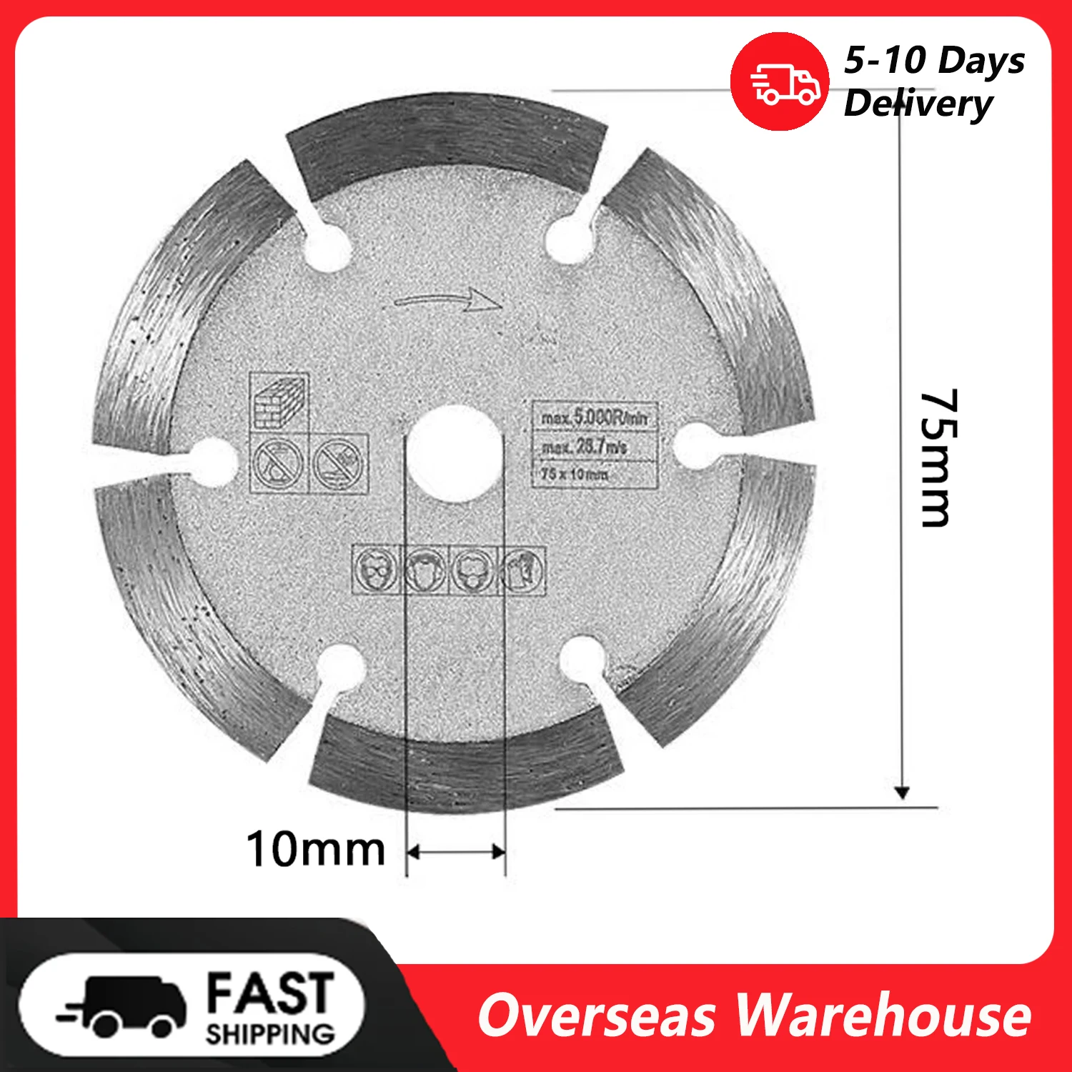 3inch Dolomite Cutting Blade 75*1.2*10mm Grinding Wheel Blade Angle Grinder Sawblade for Cutting Tile Ceramic Concrete Marble