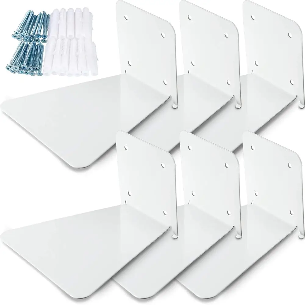 

6 Pieces Invisible Floating Book Shelves For Wall Mounted Iron Floating Bookshelf Multipurpose Hidden Hanging Wall Bookshelf