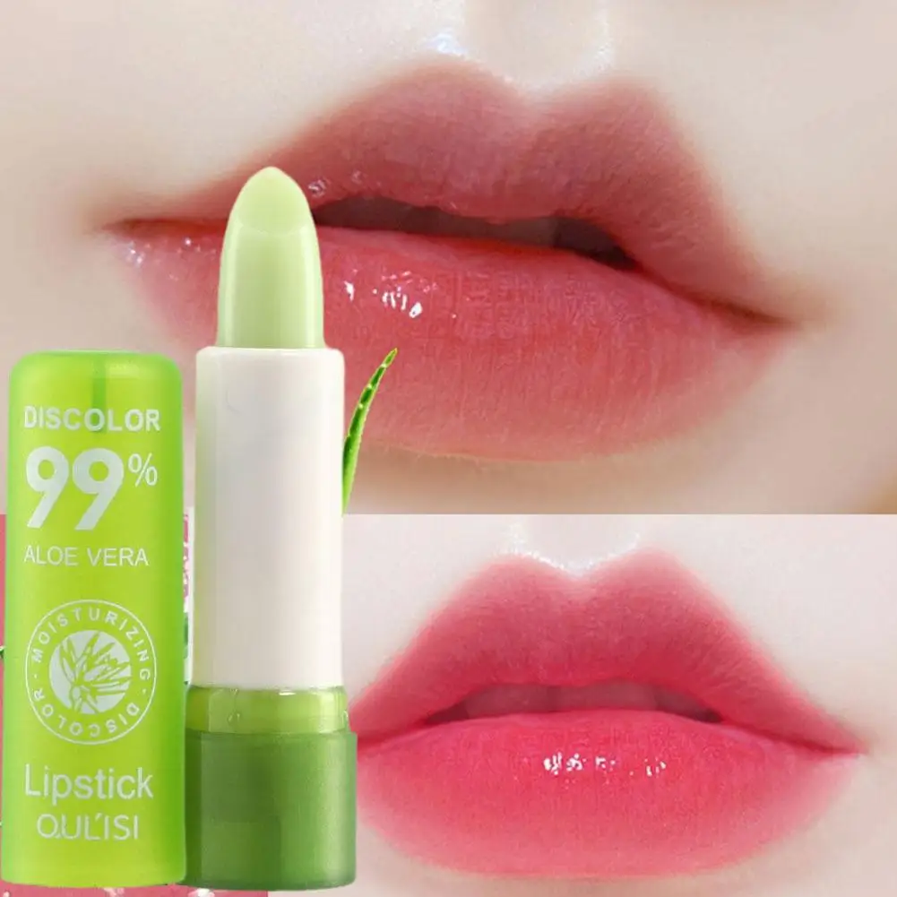 Bálsamo Labial Hidratante, Aloe Vera, Morangos, Maquiagem, Cor Cuidado, Longo, Batom Mudando, Beleza, Duradouro, Z3I4