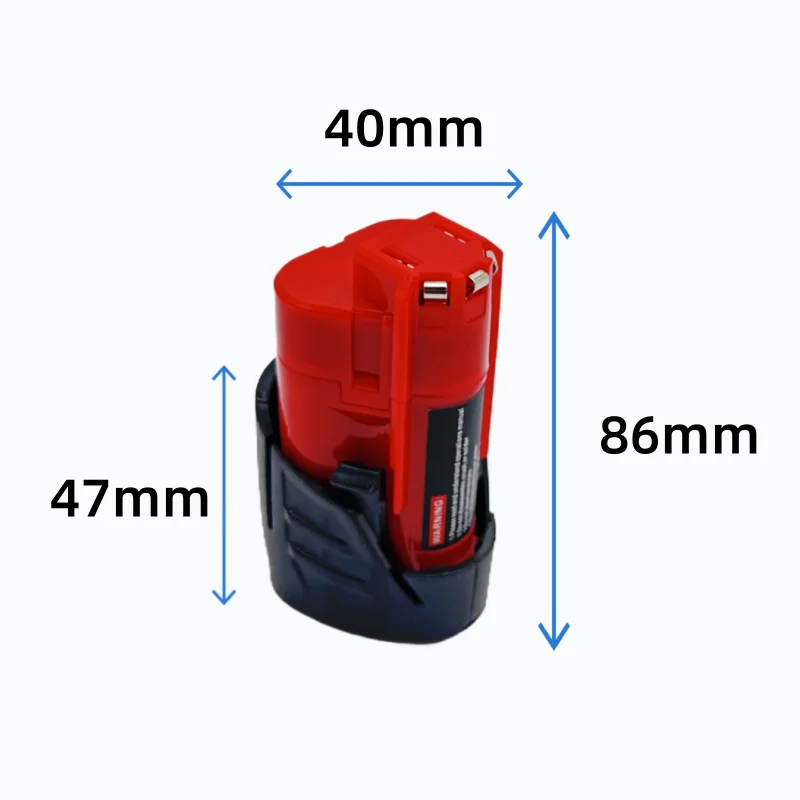 Náhradní baterie 12V 3Ah pro Milwaukee M12 XC 12V lithium-iontová baterie kompatibilní s elektrickým nářadím 48-11-2420 48-11-2411 - náhled 2