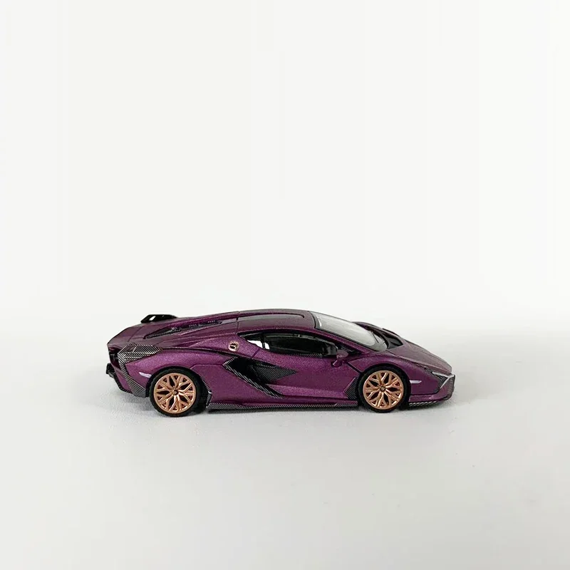 MINIGT 1:64 Modelo Carro Lambor Sian FKP 37 Veículo Esportivo de Metal Roxo Mate # 588 LHD