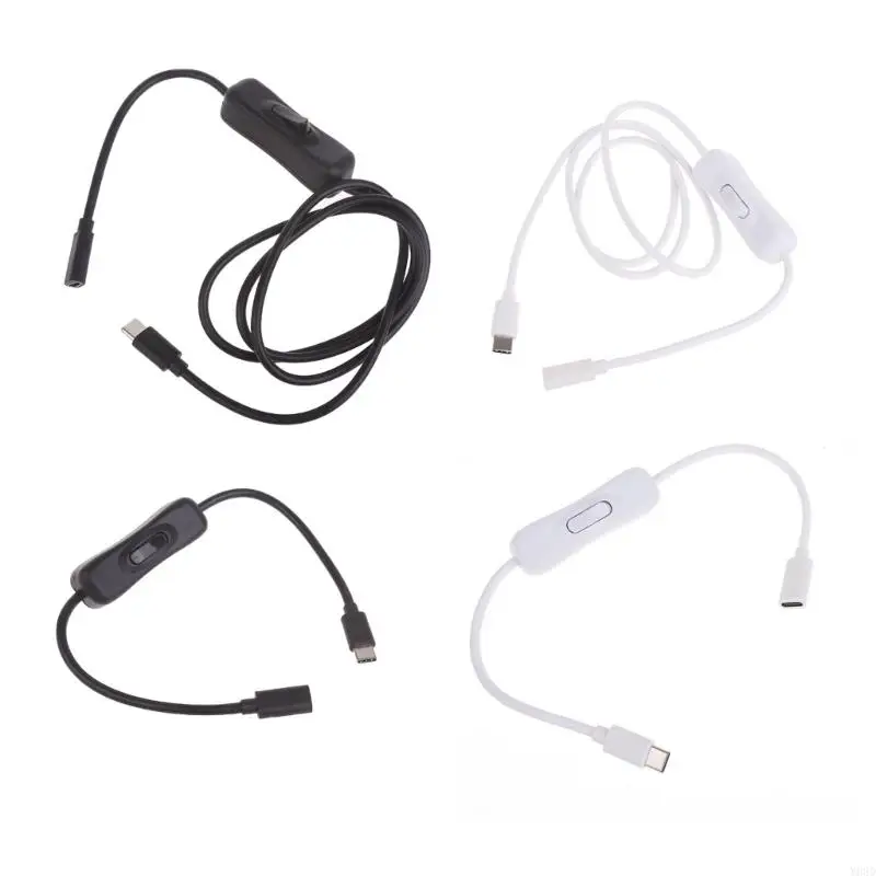 Y08D USB C TO USB C Кабель Тип C Самцовый для типа C Самка с переключателями зарядки синхронизации