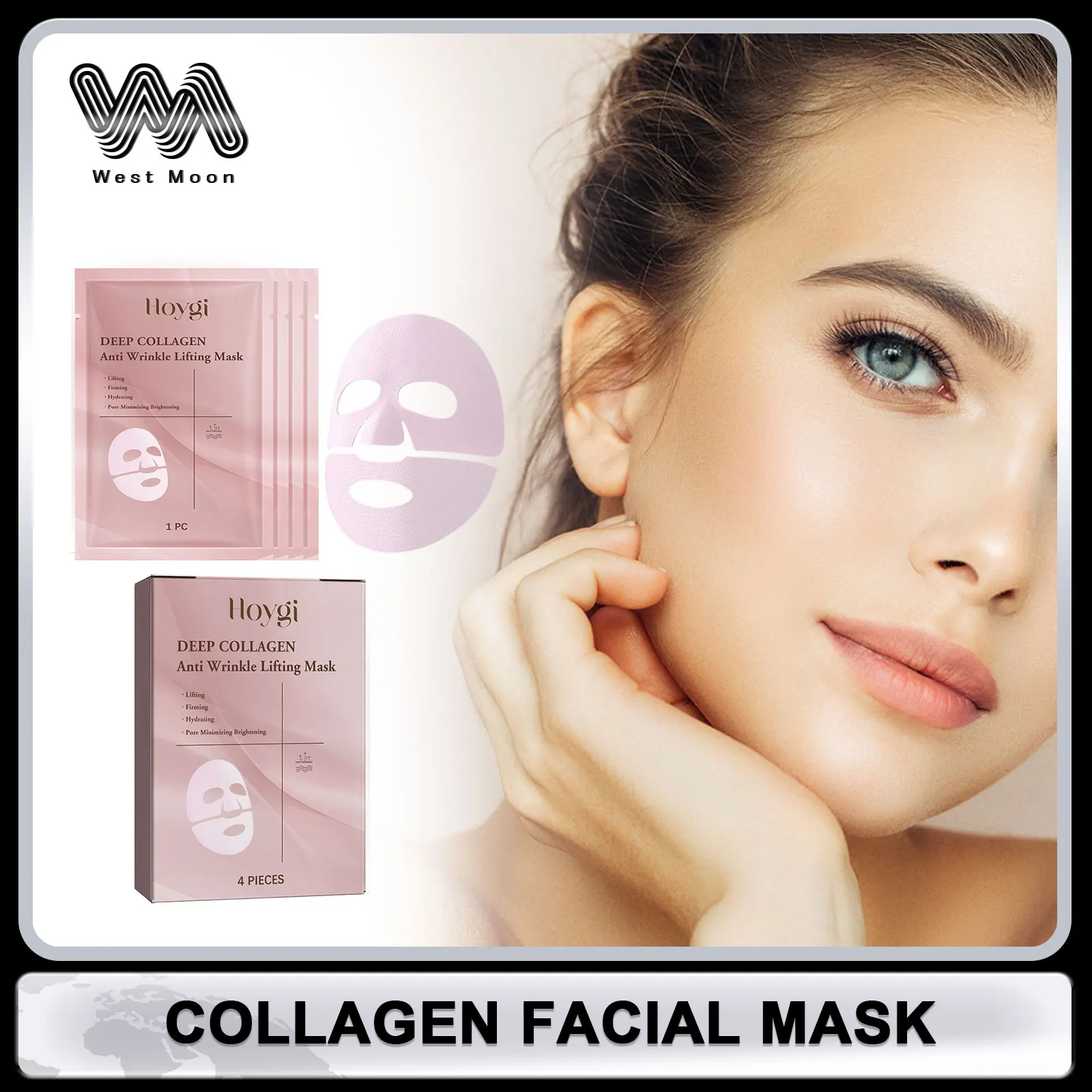 

Collagen Face Mask Deep Moisturizing Shrink Pores Anti Aging Firming Skin Facial Mask Nourish Brightening Rejuvenation Skin Care