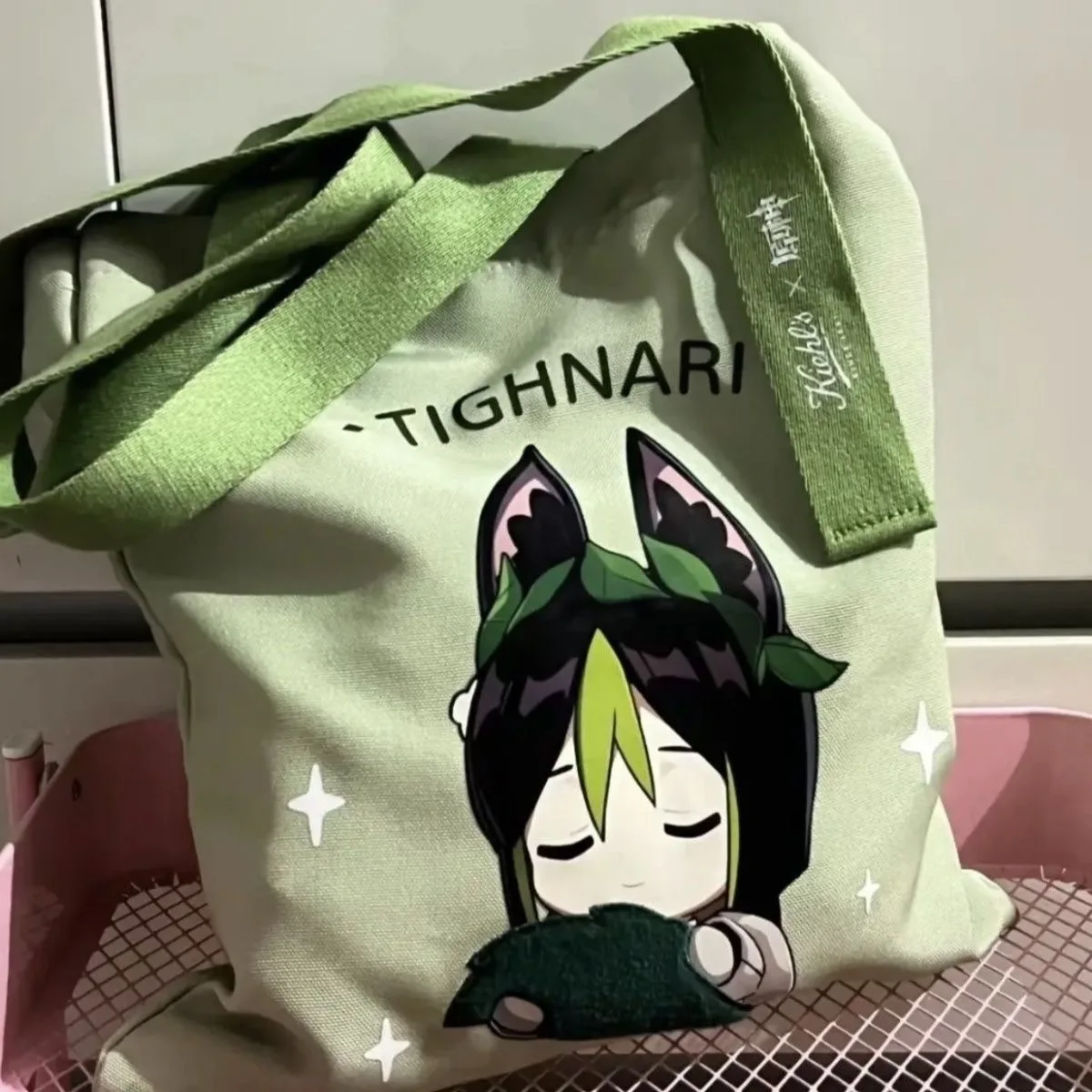 Genshin Impact Cosplay Canvas Bag Tinali Canvas Bag Daily Commuting Gift Canvas One Shoulder Handbag