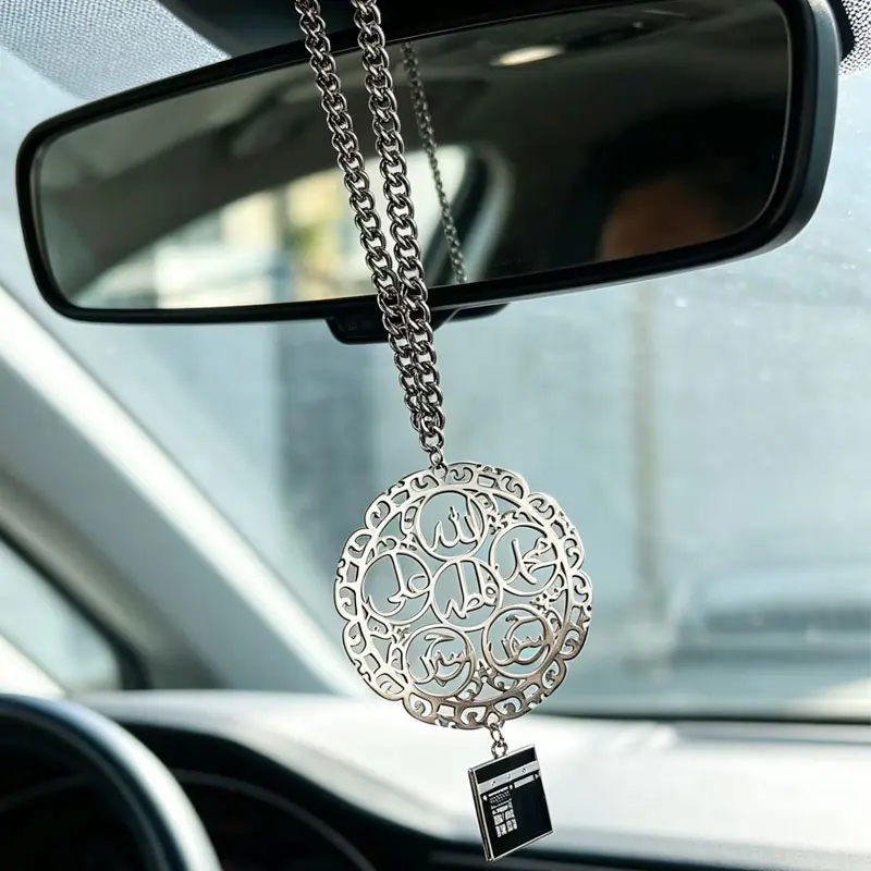 Islam ALLAH ALI Mohammed Mecca stainless steel Car Pendant Car hanging