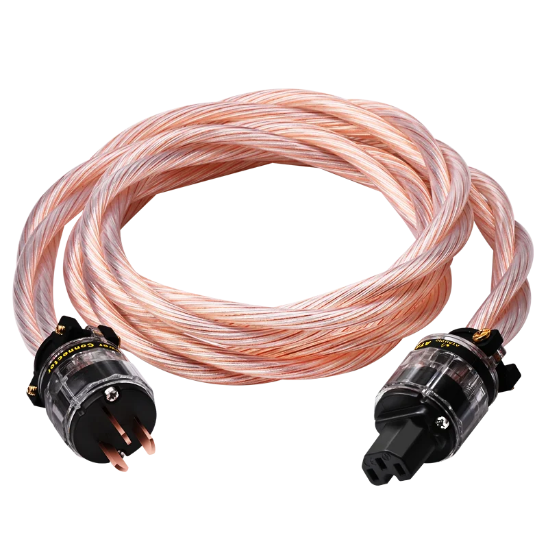 

Hifi Amplifier Audio Cable OCC and silver mixed Power Cord Ac Power Cable With AU Plug Iec Connector 1.5m power cable