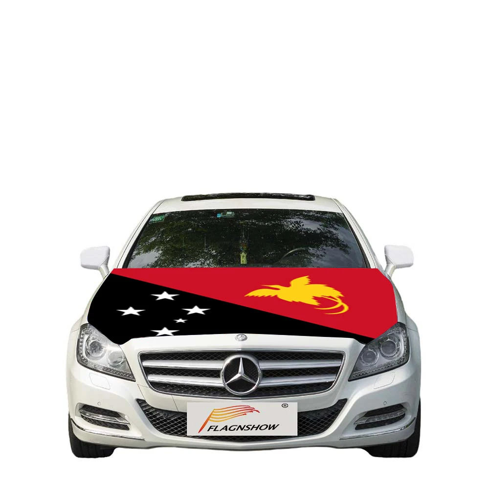 Flagnshow Free Size stretch fabric Papua New Guinea Flag car cover