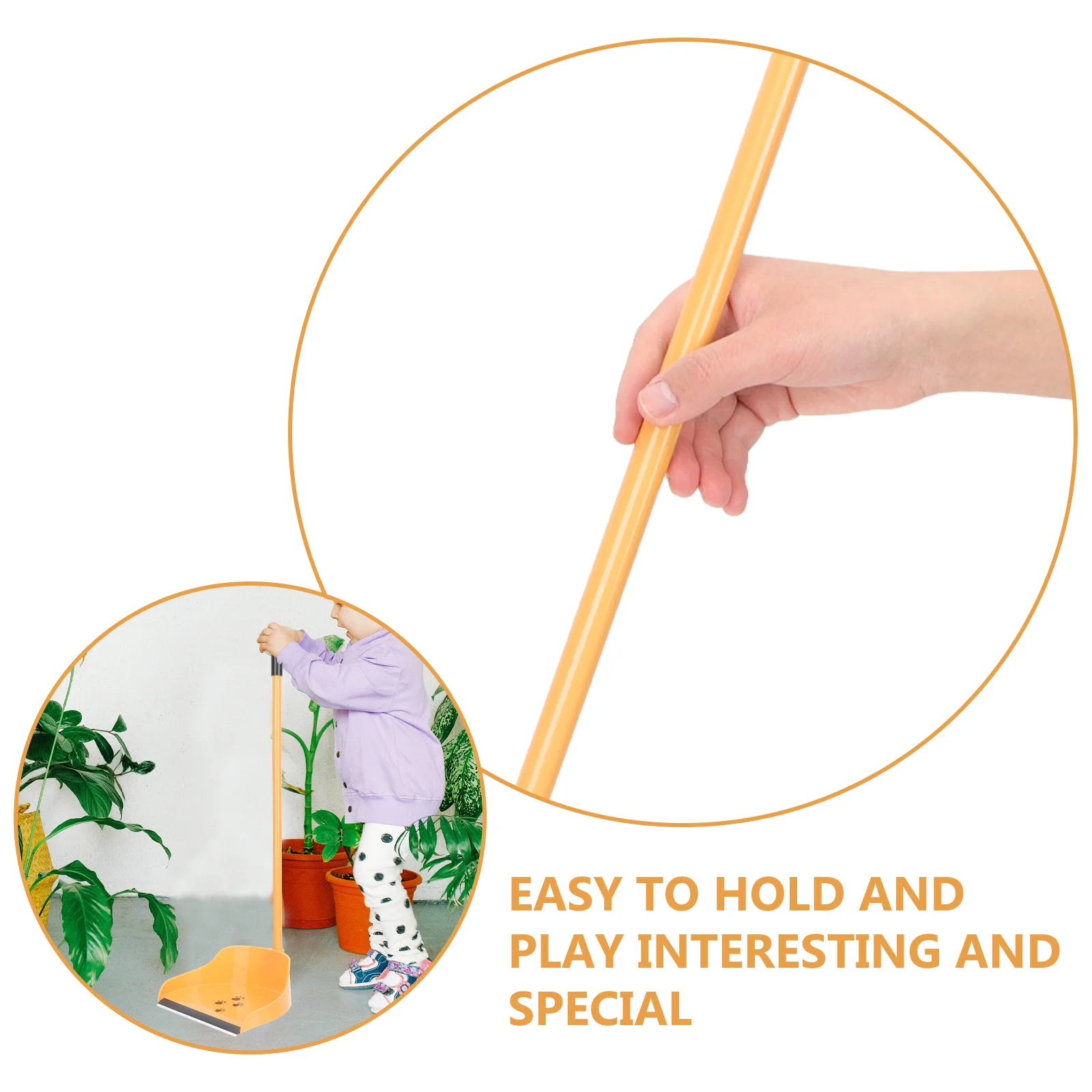 Ensemble de jeu de nettoyage Compact pour les tout-petits, Kit de balai et de pelle à poussière de Simulation amusante, encourage le jeu imaginatif de la motricité Fine