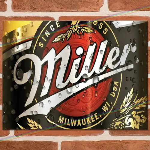 MILLER CLOSE UP Metal Signs Man Cave Shed Bar Pub Garage Beer Poster Tin Sign UK --Tin Sign