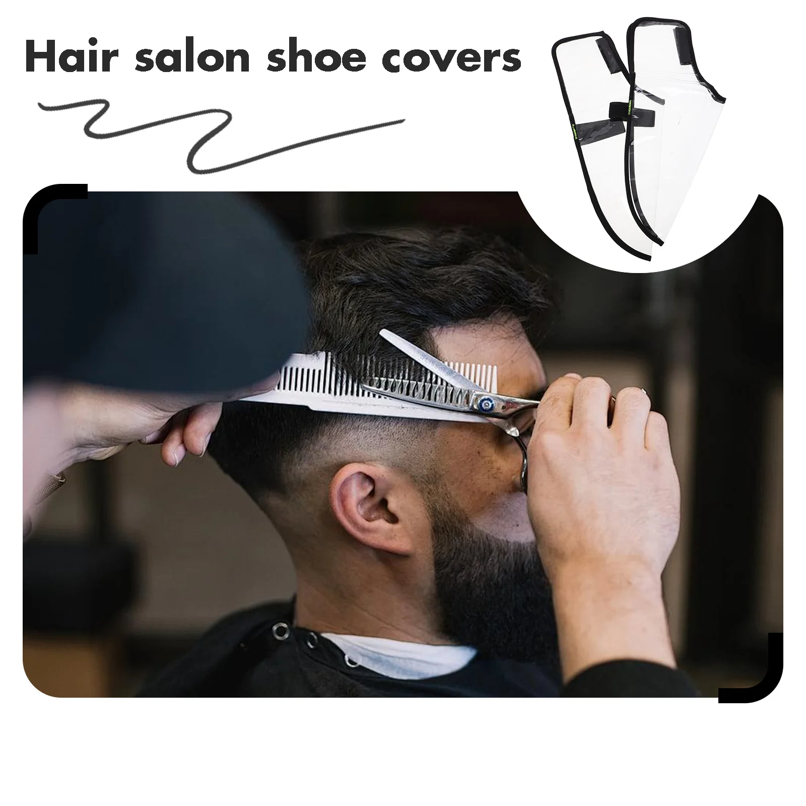 Ademende Kapsalon Schoenen Protector Transparant PVC Kapper Schoenen Cover Herbruikbare Kapsel Bescherming Overschoenen Kapper