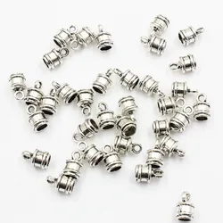 Fit 3.5mm Cord Crimp End Caps Buckle Tips For Necklace Bracelet Ropes Connectors Clasps 6x9mm Hole 1.5mm 50pcs K06324