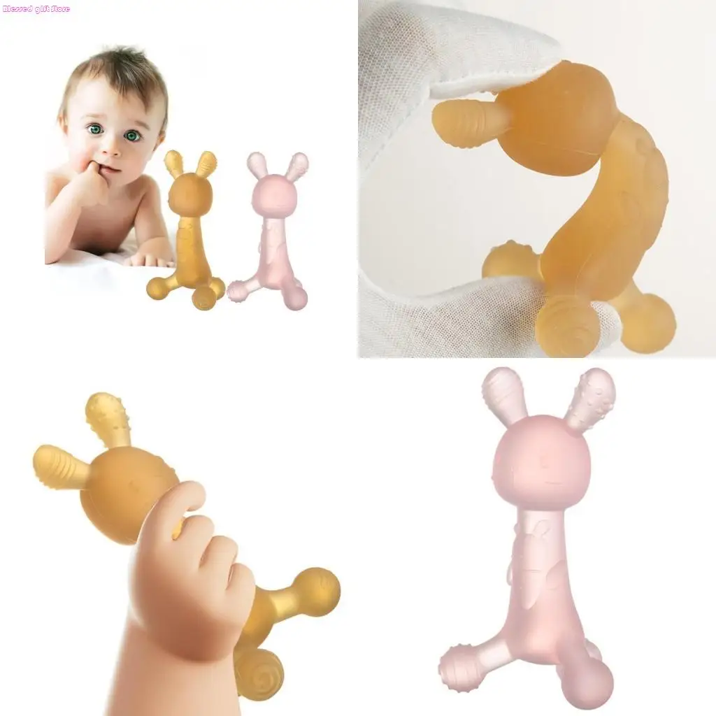 

D0JC Baby Teether Chewing Toy Toddlers Supplies Teeth Training Essential for Newborn
