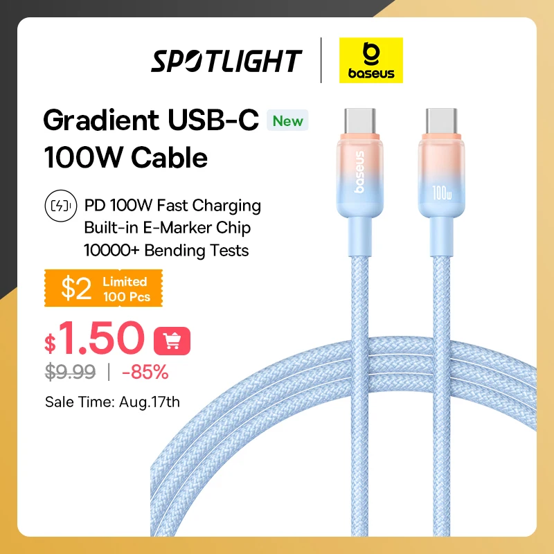 Baseus 100W USB C Cable For IPhone 16 15 Pro Plus Type C Cable For Laptops Fast Charging Cable Type C For xiaomi Samsun Huawei