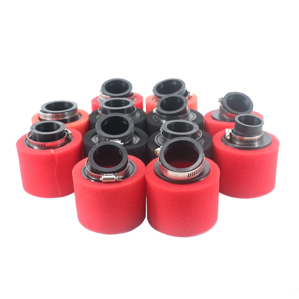 Black and Red Foam Air Filter 35mm 38mm 42mm 45mm 48mm Sponge Cleaner Moped Scooter Dirt Pit Bike Motorcycle