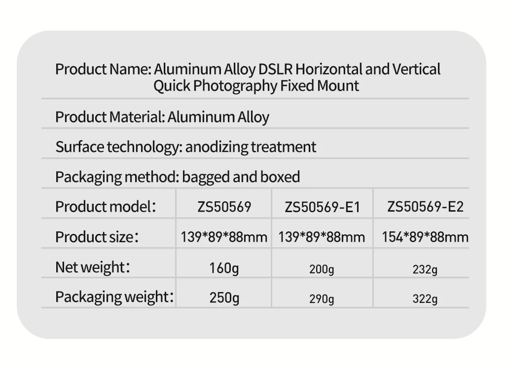 Neue DSLR Kamera Objektiv Unterstützung Halterung Halbrunden Ring Horizontale Vertikale Schnell Schalter Halterung für Canon Nikon Stativ Stabilisator – Detail 18