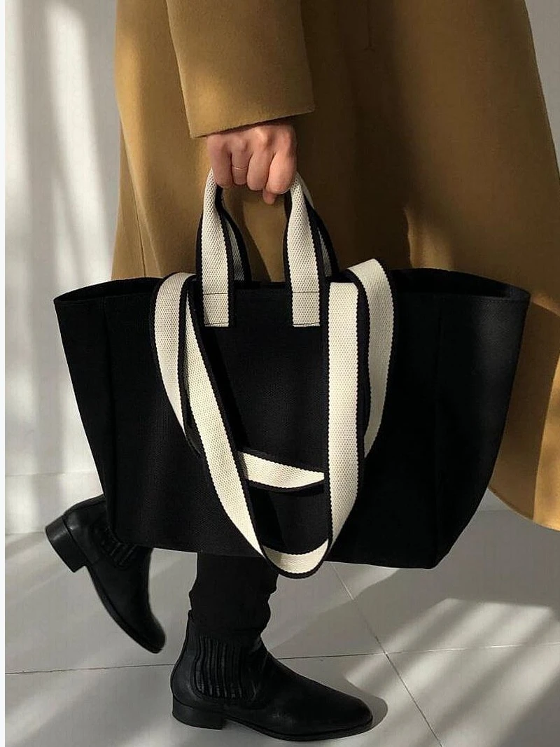 

Casual Canvas Tote Bag Women's Single oulder Environmentally Friendly Bag Large Capaci Horizontal Tote Bag for Work