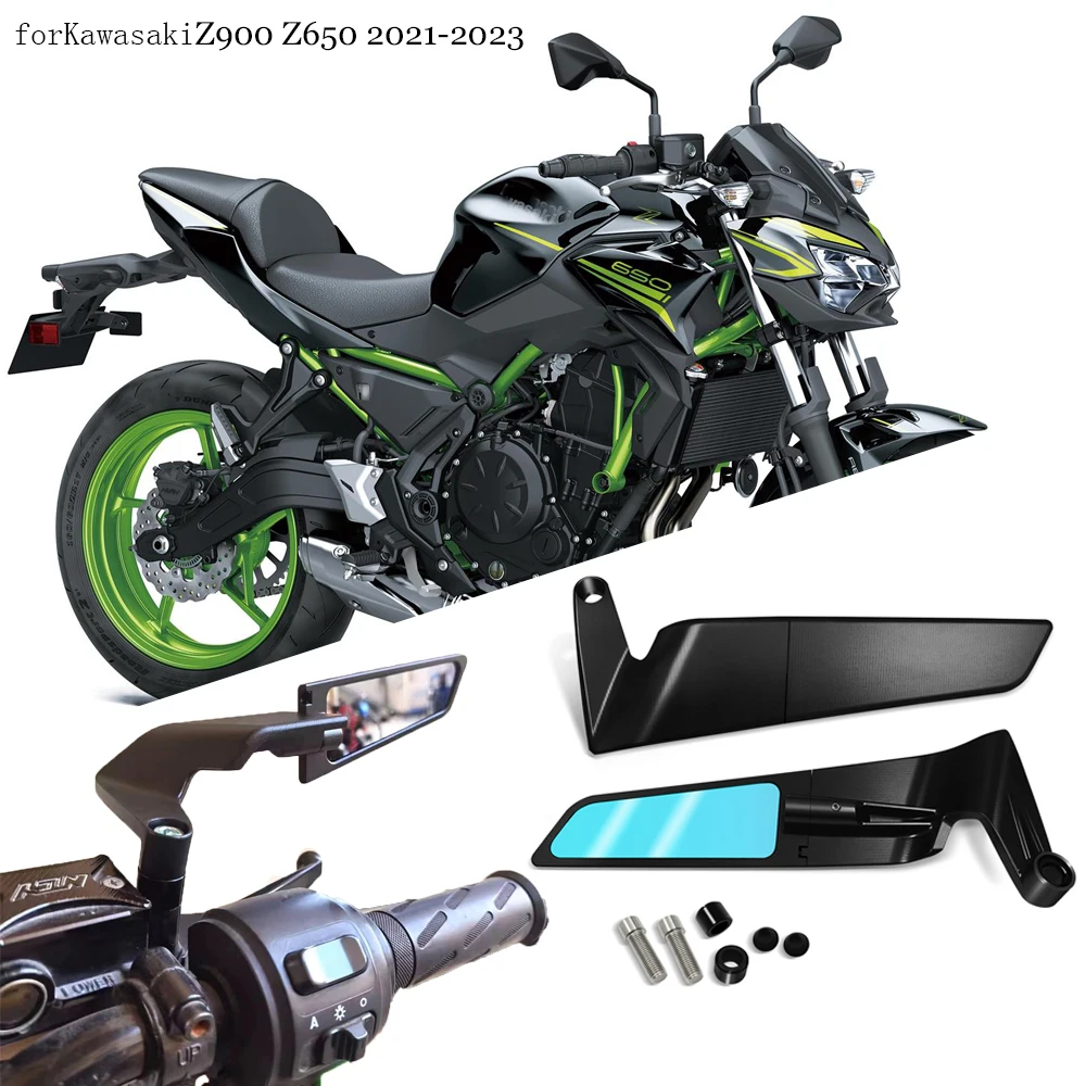 

For Kawasaki Z900 Z650 Ninja 400 300 250 2021-2023 motorcycle accessories rearview mirror wind wing side rear view reversing