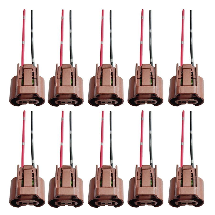 NHAUTP 10Pcs Original HB4 9006 Socket Connector WiresFemale Plug Base Wiring Harness Car Lights Accessores