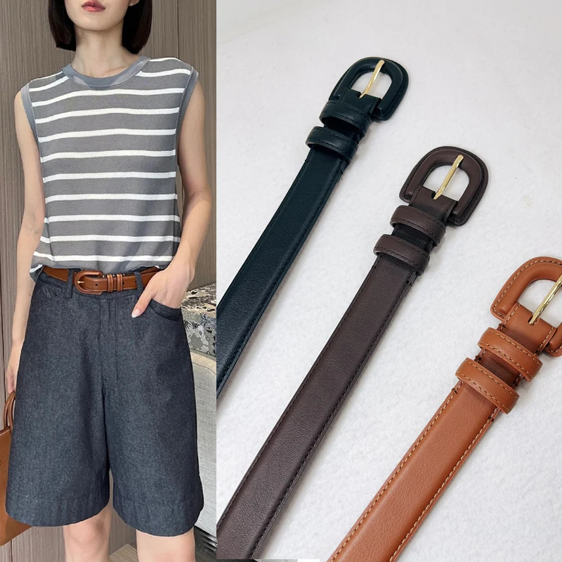 

Женский узкий кожаный ремень с тонкой талией, джинсовый ремень для брюк в ремне с пряжкой