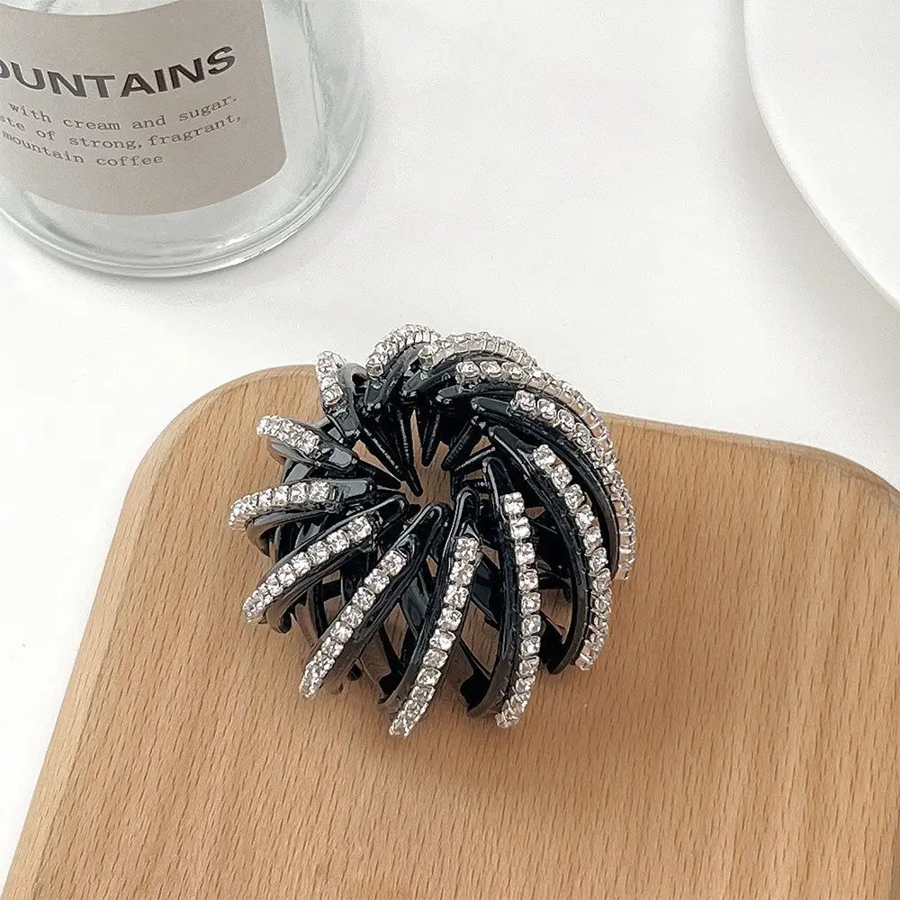 Meatball Head Hair Grab Clip Hair Fixed Korean Style Hair Claw Bird Nest Bun Maker Women Ponytail Buckle Pearl Hair Ring