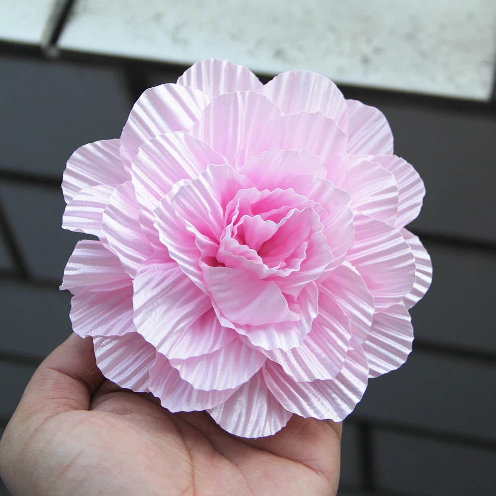 10 Stücke 12 cm Handgemachte Stoff Rose Blume Für Brosche Elegante Mode Corsage Anstecknadeln für Frauen Mode Dekoration Schmuck Zugang