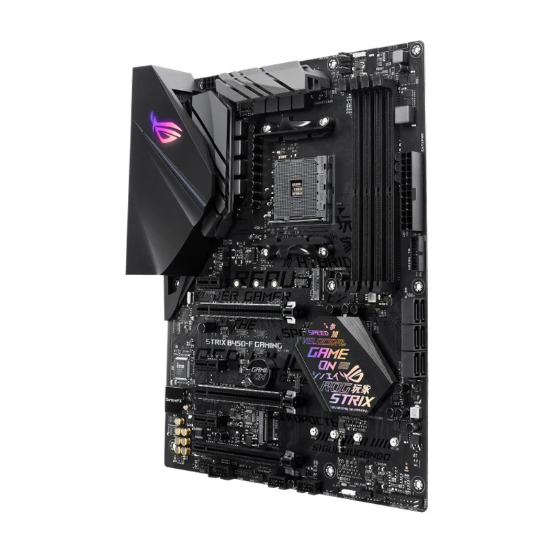 Imagem -04 - Asus-republic of Gamers Strix Motherboard B450-f Gaming Am4 Atx Novo