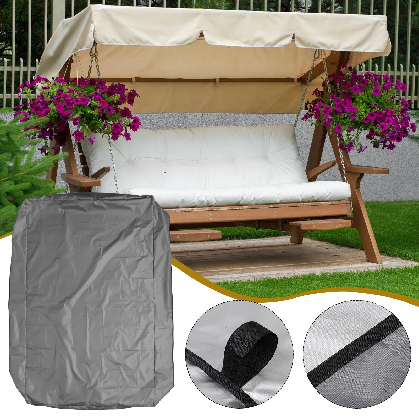 Swing Canopy Cover Replacement Swing Cover Sunproof Swing Chair Outdoor Swing Cover For Garden Swing Chair And Patio Hammock