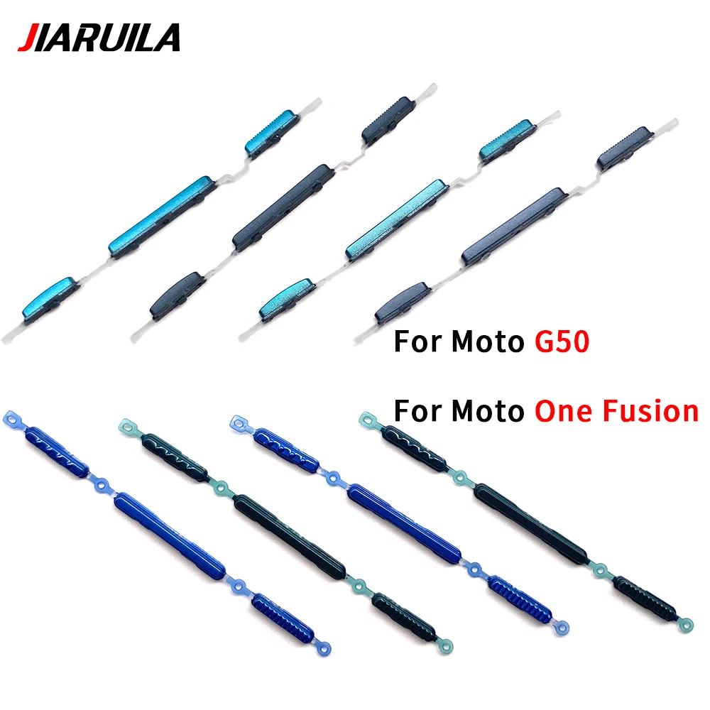 Good quality For Moto G13 G23 G50 One Fusion SIde Volume Button + Power ON / OFF Buttton Key Set Replacement Part