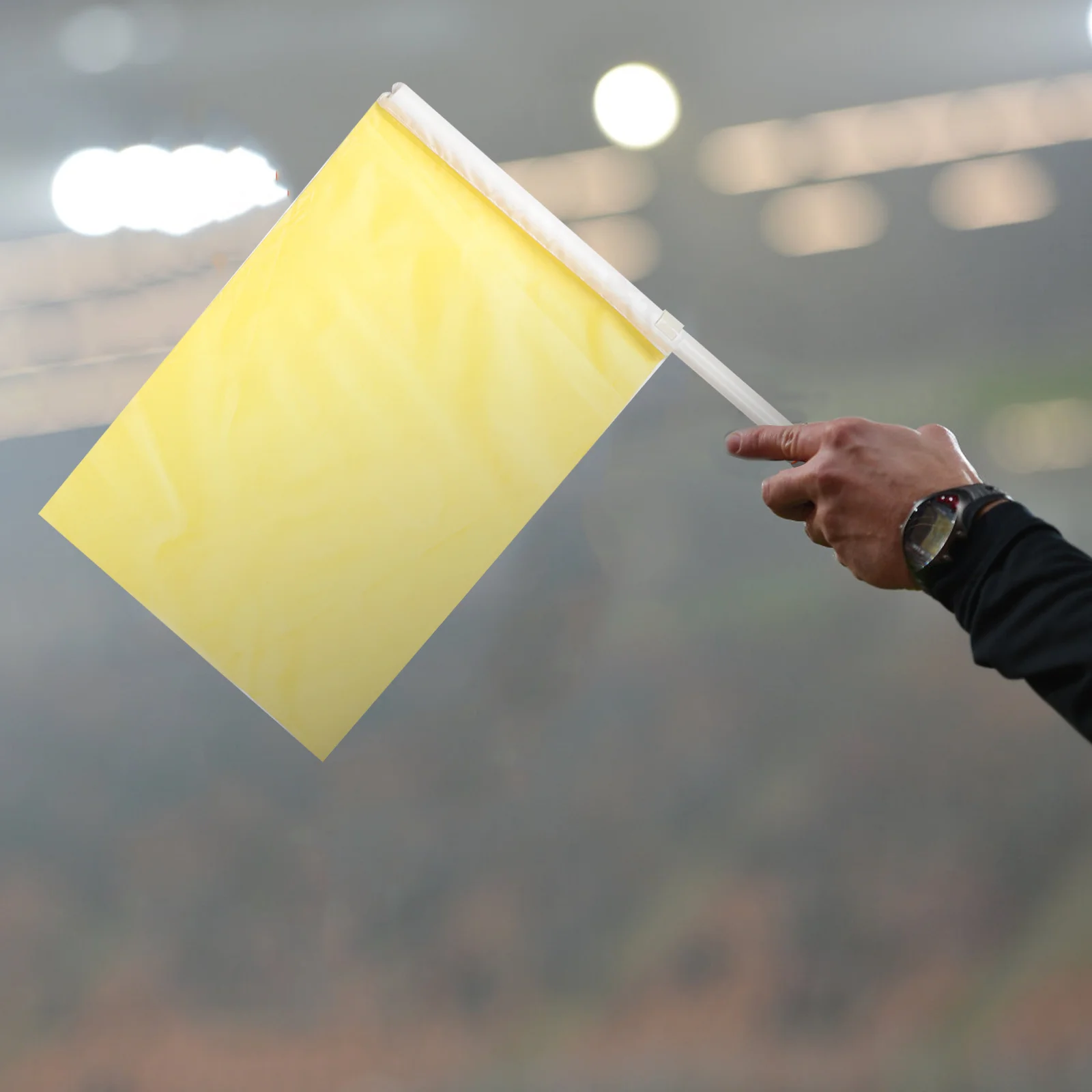 

2 Pcs Referee Flag Convenient to Carry Flags Official for Sports Signal Practical Soccer Racing Race
