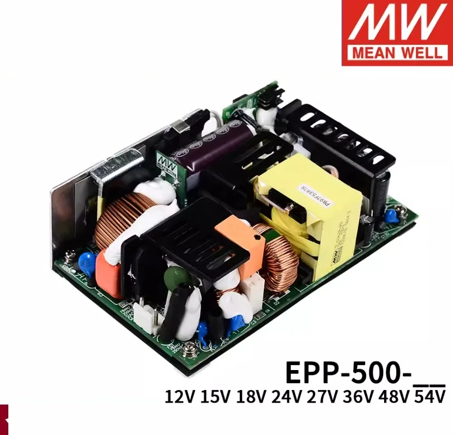 MEAN WELL  500W Green Open Frame Power Supply EPP-500-12V EPP-500-15V  18V 24V  27V 36V 48V  54V EPP-500