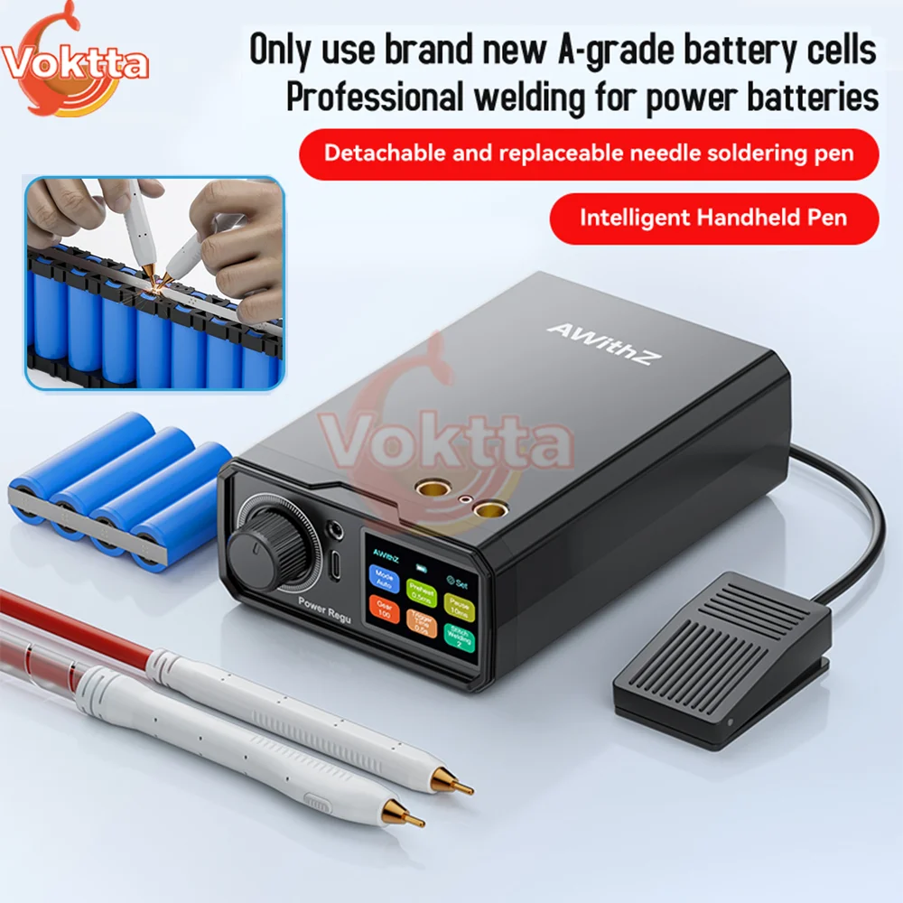 

Portable Pedal Spot Welding Machine Type-C Rechargeable 18650 Lithium Battery DIY Nickel Sheet TFT Color Screen Spot Welder Tool