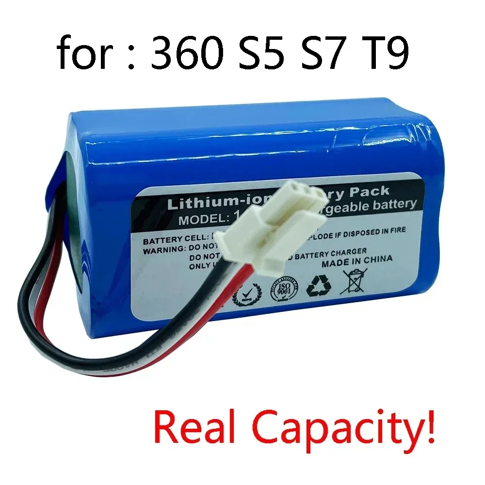 New 14.4V 2600mah 3200mah 3500mah Battery For Qihoo 360 S5 S7 S7Pro T90 X9 Robotic Vacuum Cleaner Replacement Batteries