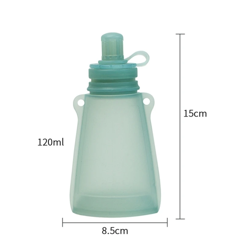 Portable milk storage bag for infants over 6 months food grade silica gel fruit puree bag feeding tableware complementary food